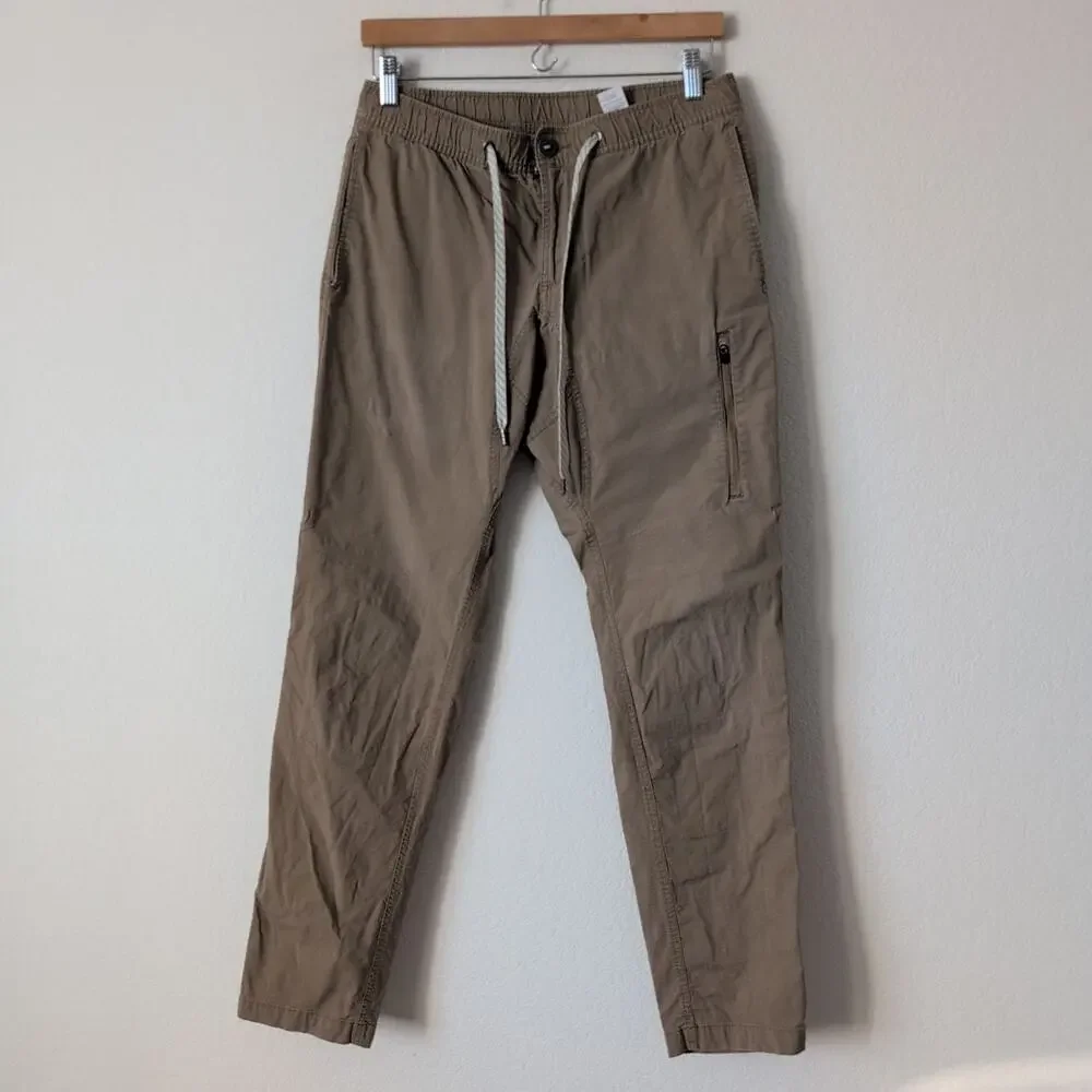 Vuori Mens Brown Khaki Ripstop Cotton Pants Small Medium Climbing Hiking Outdoor